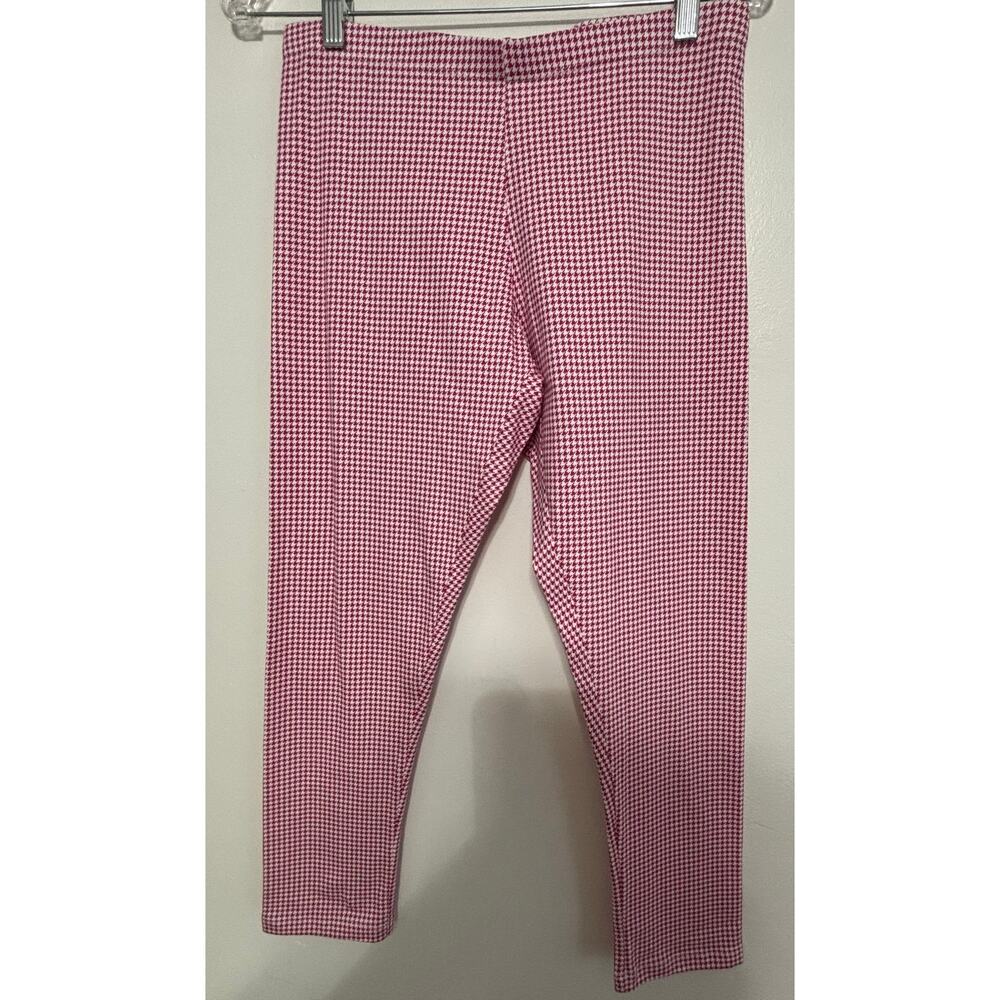Wonder Nation Pink and White Houndstooth Capri Leggings XL